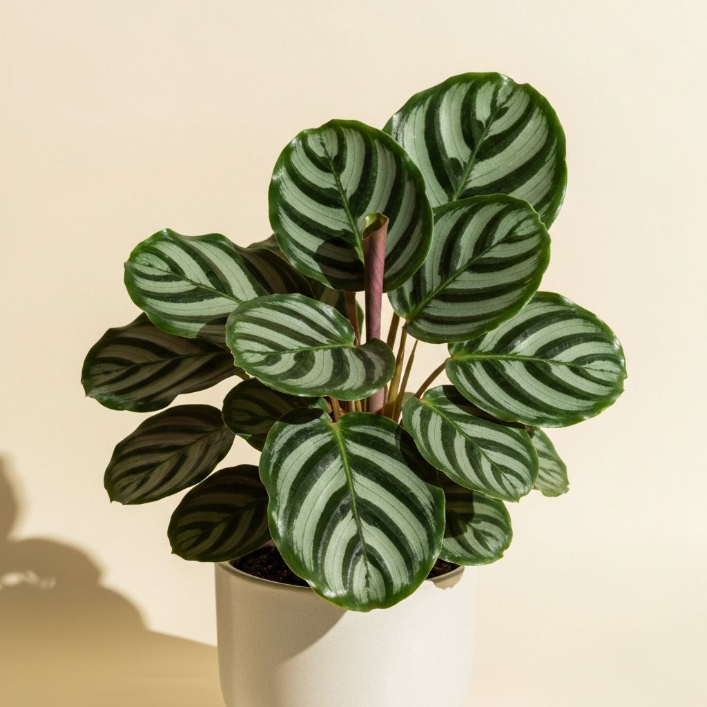 Calathea de hojas estampadas