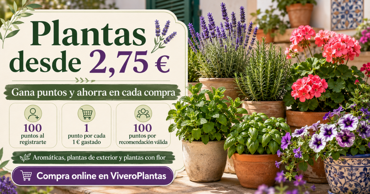 comprar plantas baratas online y ganar puntos